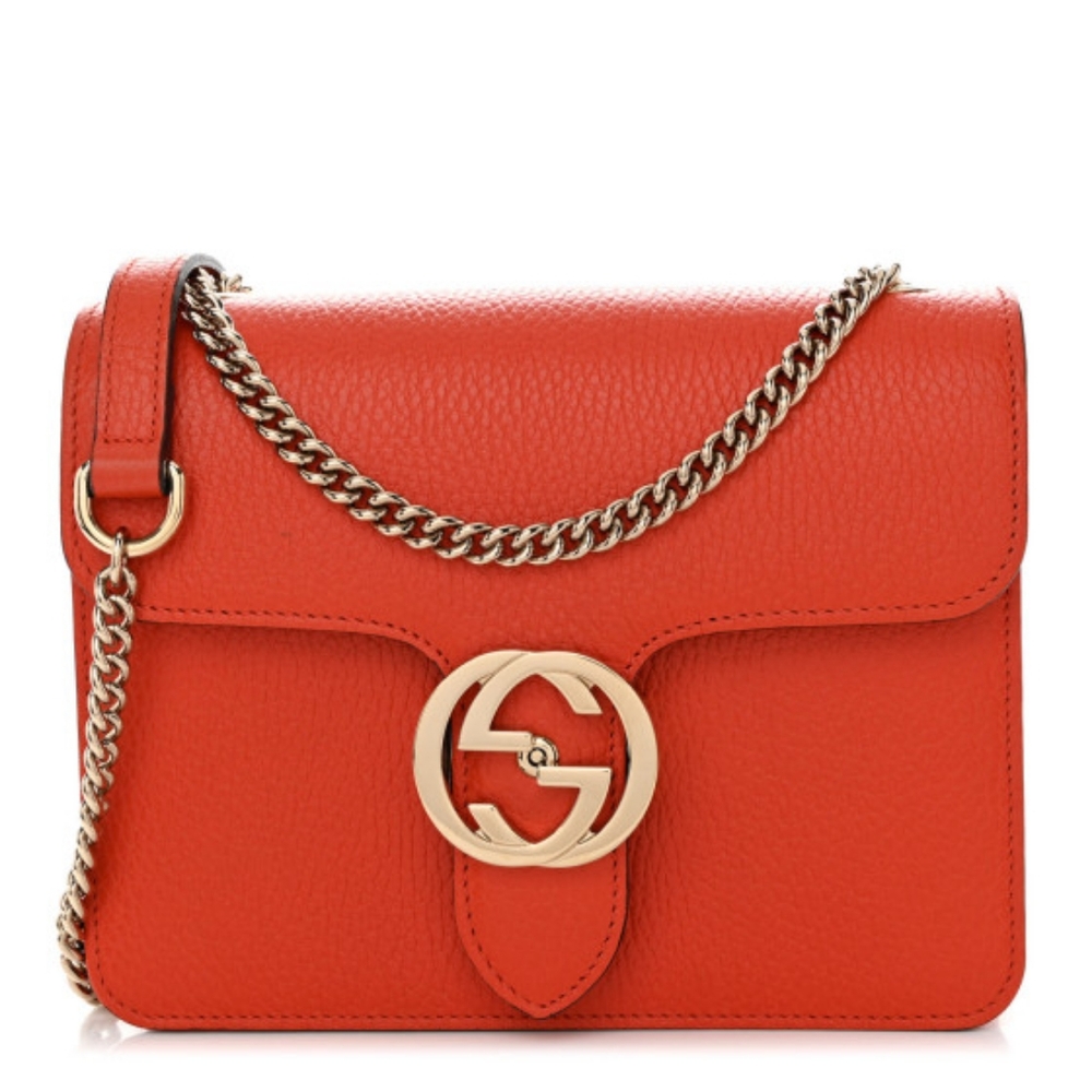 Gucci Calfskin Small Interlocking G Shoulder/Crossbody